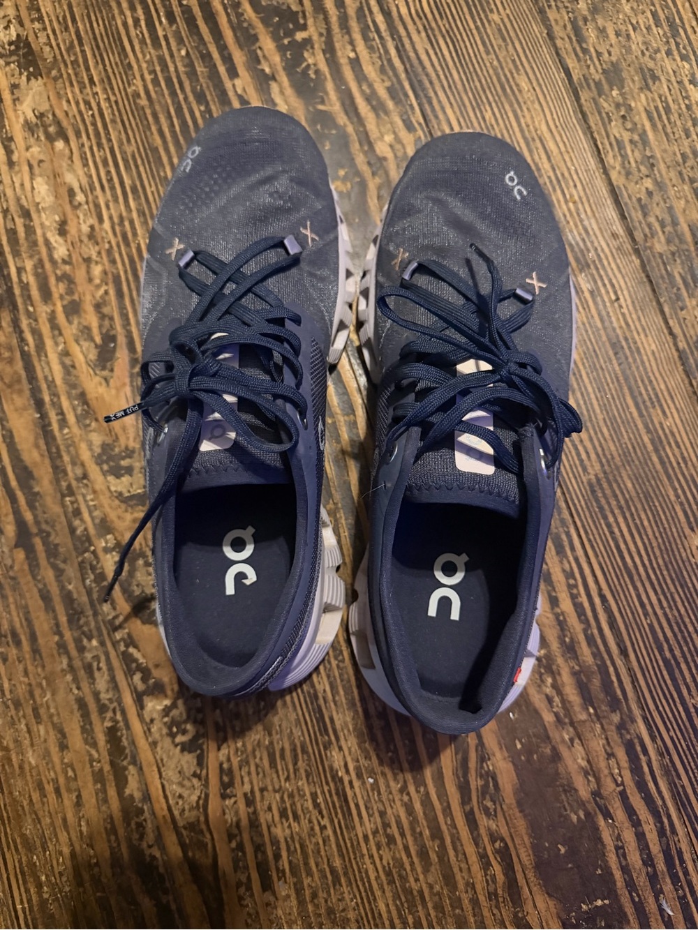 On Running Cloud Men's Athletic Shoes - Navy with White Accents